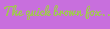 Image with Font Color A1C752 and Background Color C86FDD
